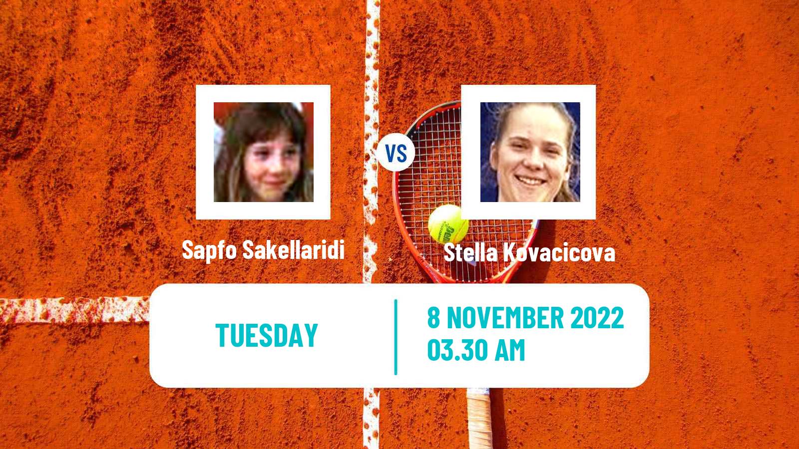 Tennis ITF Tournaments Sapfo Sakellaridi - Stella Kovacicova