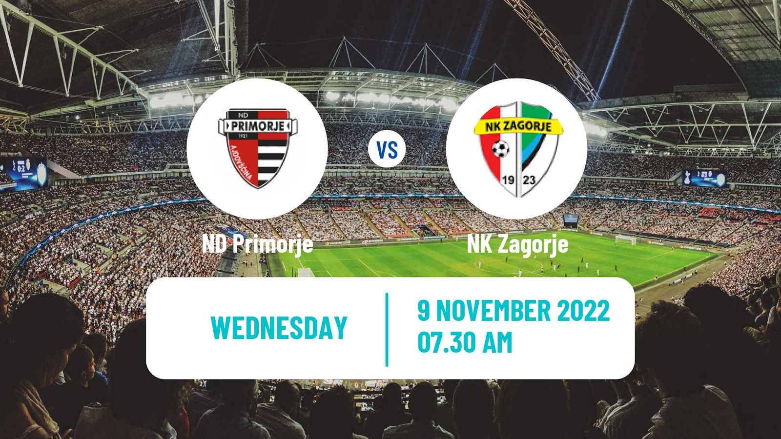 Soccer Slovenian Cup Primorje - Zagorje