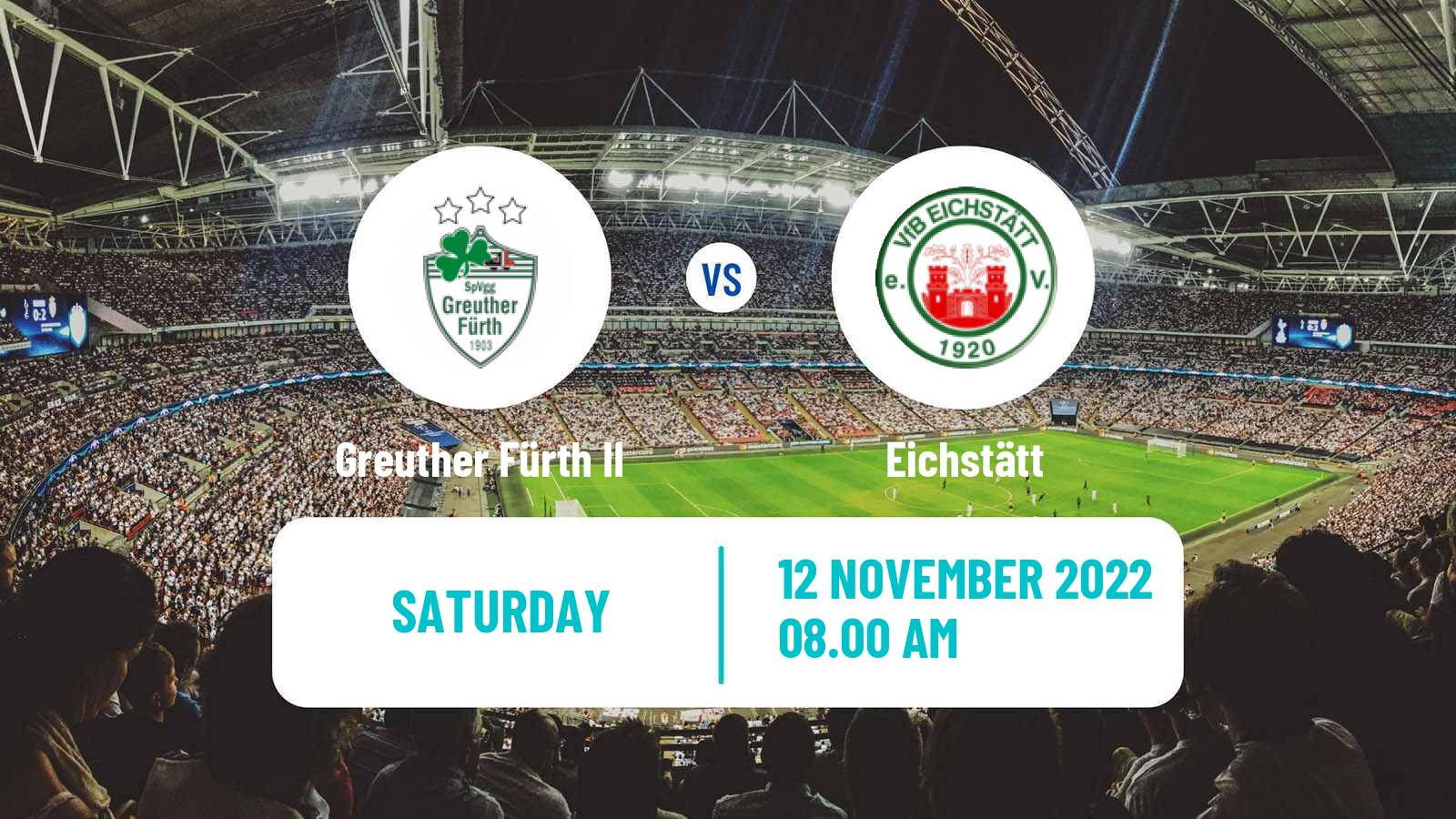 Soccer German Regionalliga Bayern Greuther Fürth II - Eichstätt