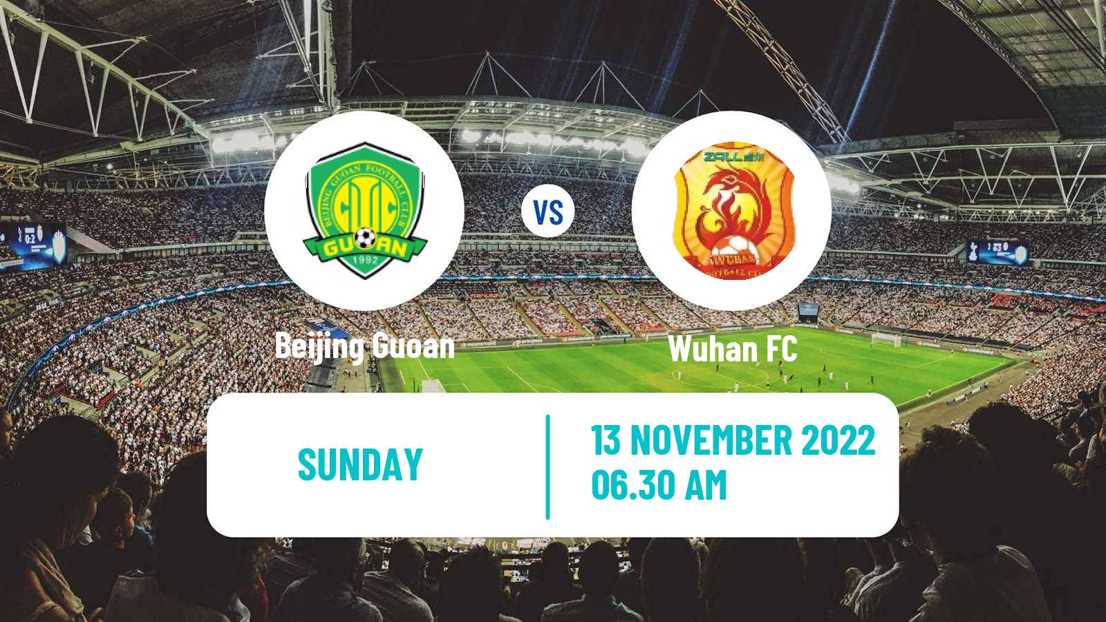 Soccer Chinese Super League Beijing Guoan - Wuhan