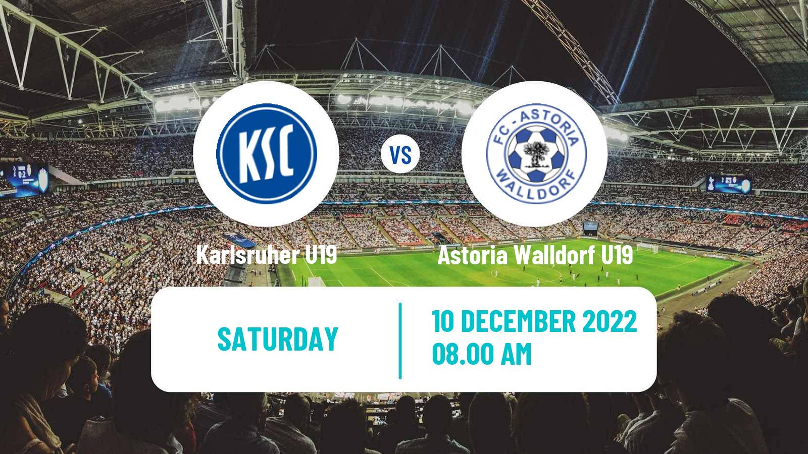 Soccer German Junioren Bundesliga South Karlsruher U19 - Astoria Walldorf U19