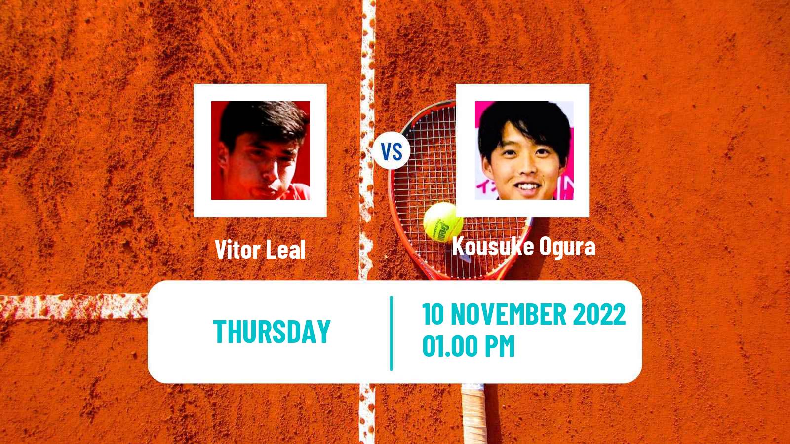 Tennis ITF Tournaments Vitor Leal - Kousuke Ogura