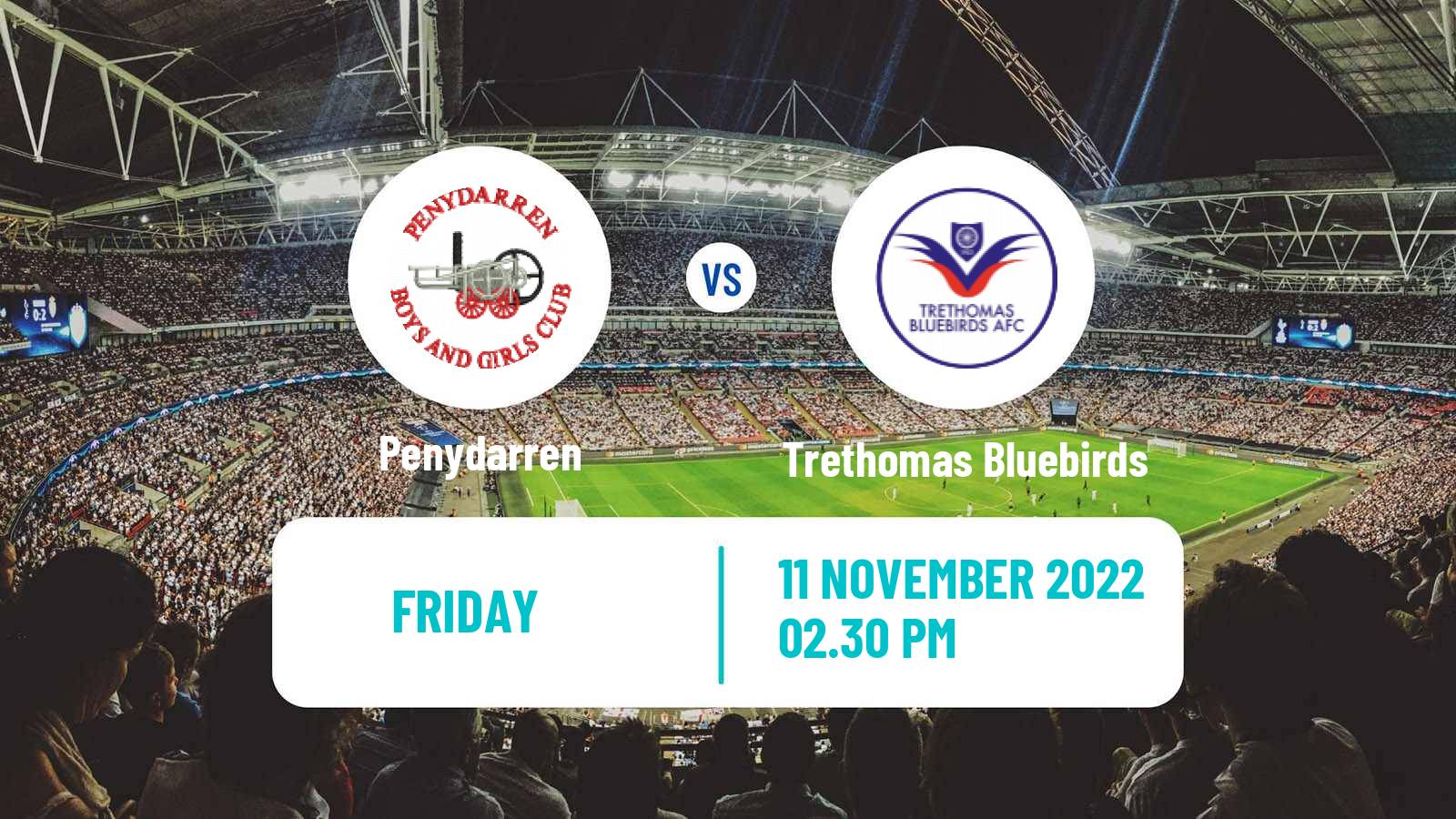 Soccer Welsh FA Cup Penydarren - Trethomas Bluebirds