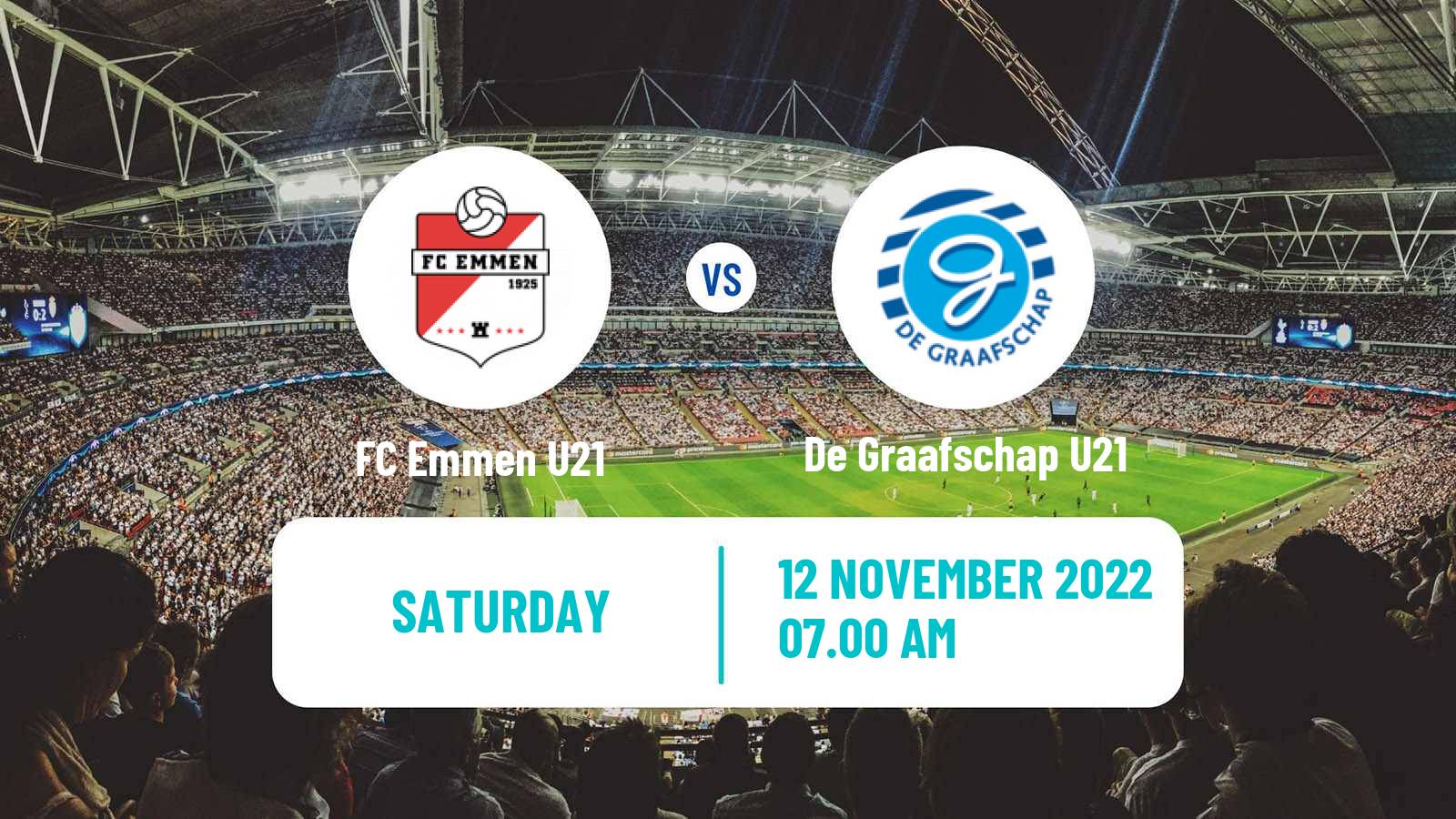 Soccer Dutch Divisie 1 U21 Emmen U21 - De Graafschap U21