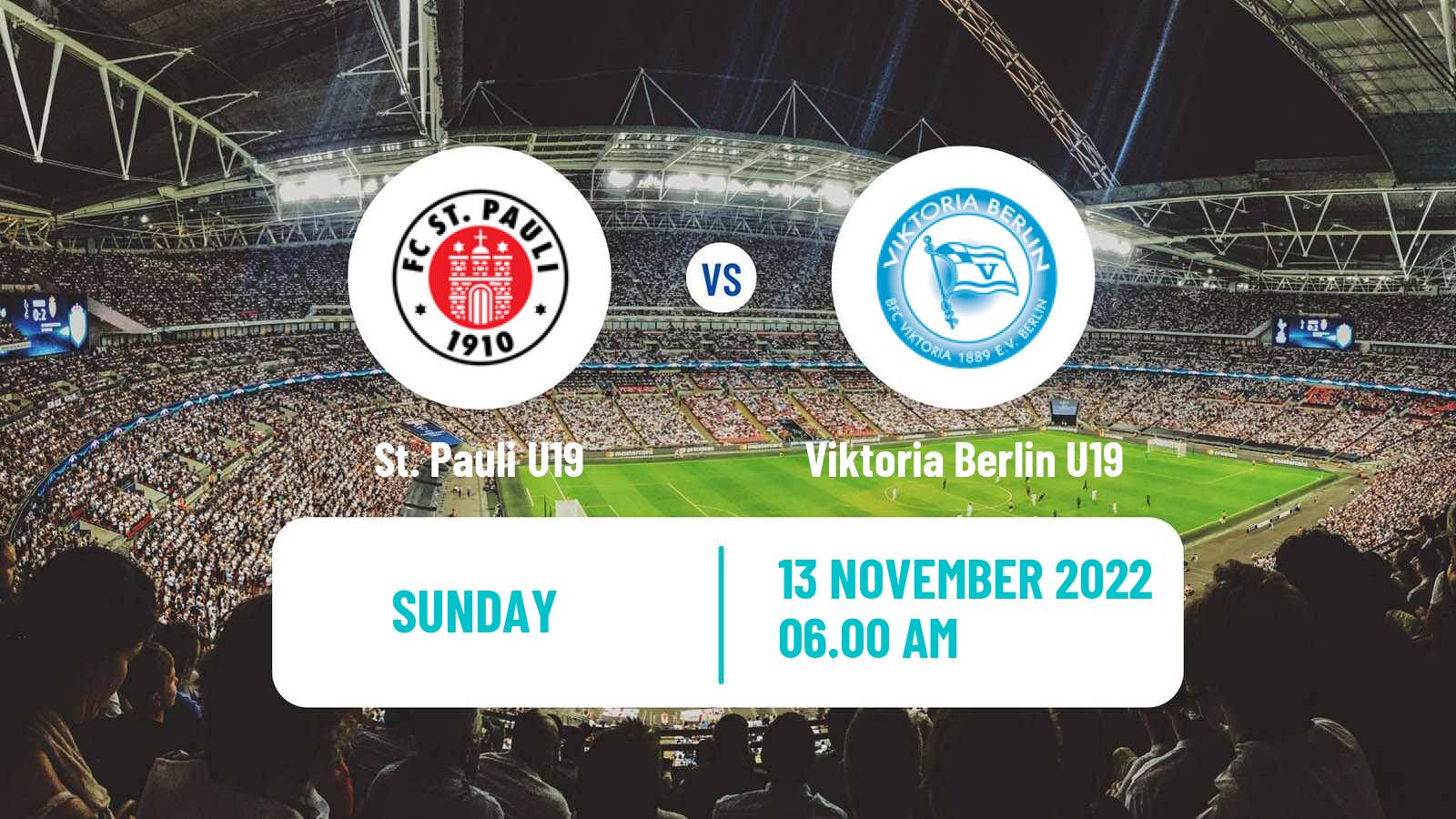 Football German Junioren Bundesliga North St. Pauli U19 - Viktoria Berlin U19
