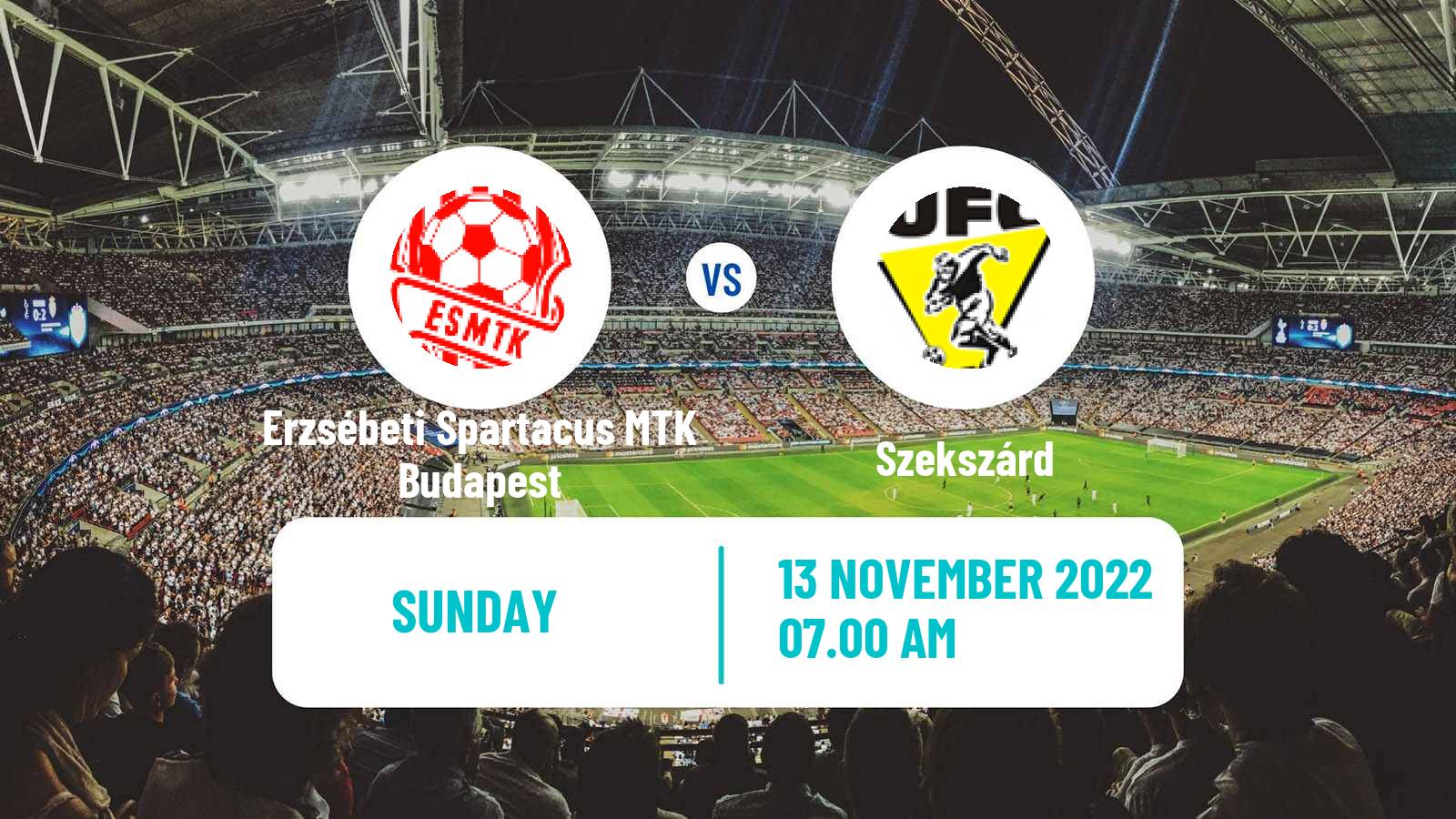 Soccer Hungarian NB III Centre Erzsébeti Spartacus MTK Budapest - Szekszárd