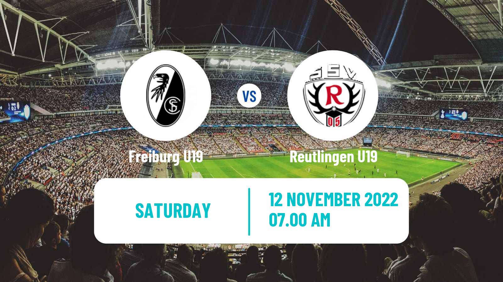 Soccer German Junioren Bundesliga South Freiburg U19 - Reutlingen U19