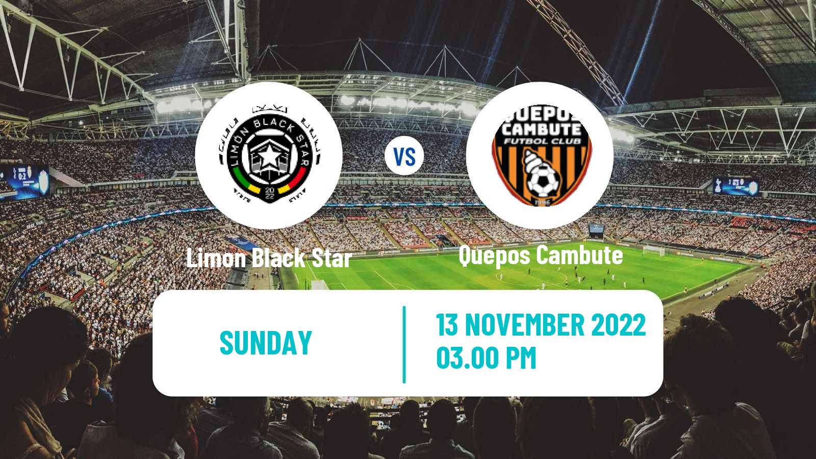 Soccer Costa Rican Liga de Ascenso Limon Black Star - Quepos Cambute