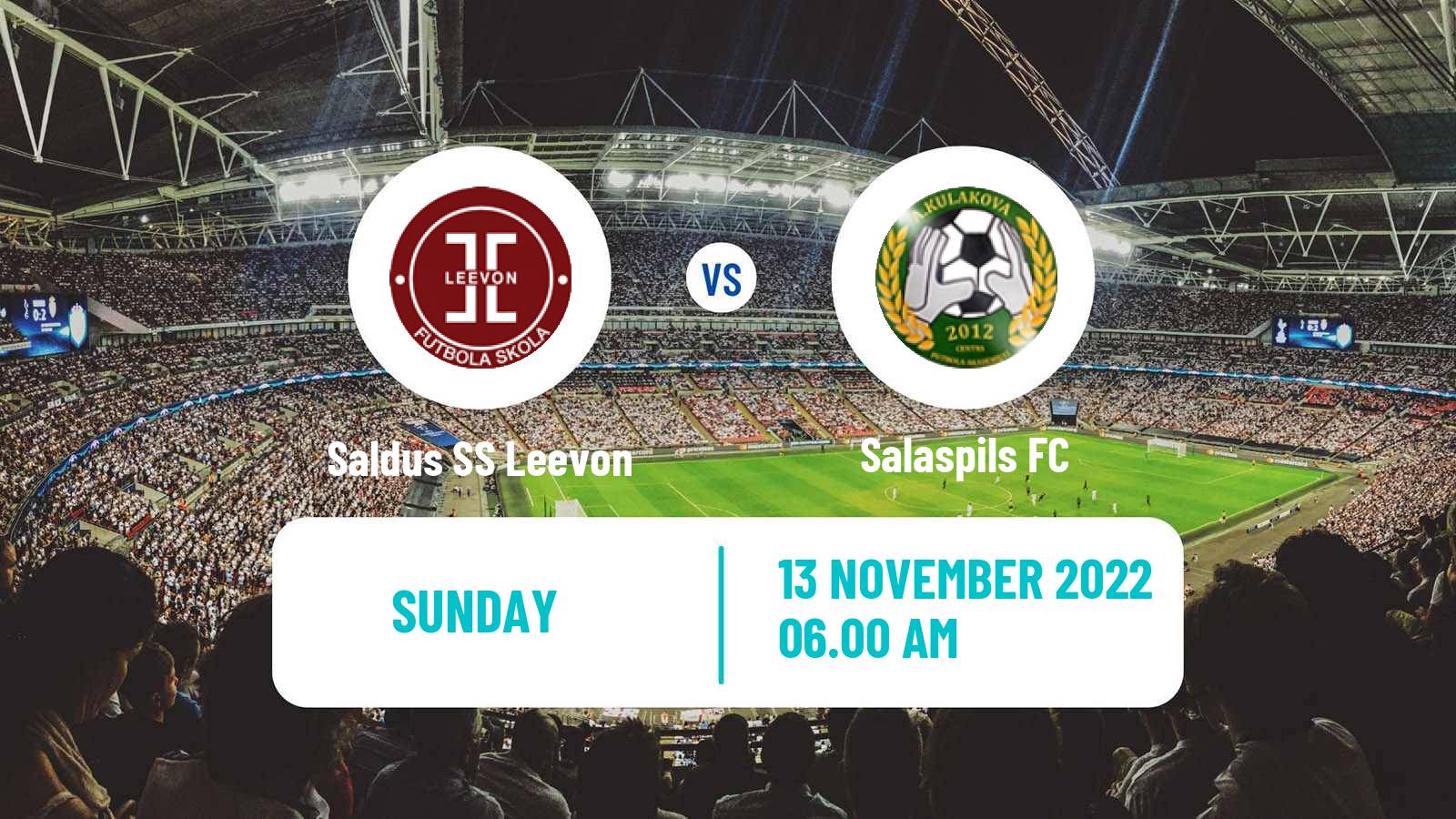 Soccer Latvian 1 Liga Saldus SS Leevon - Salaspils