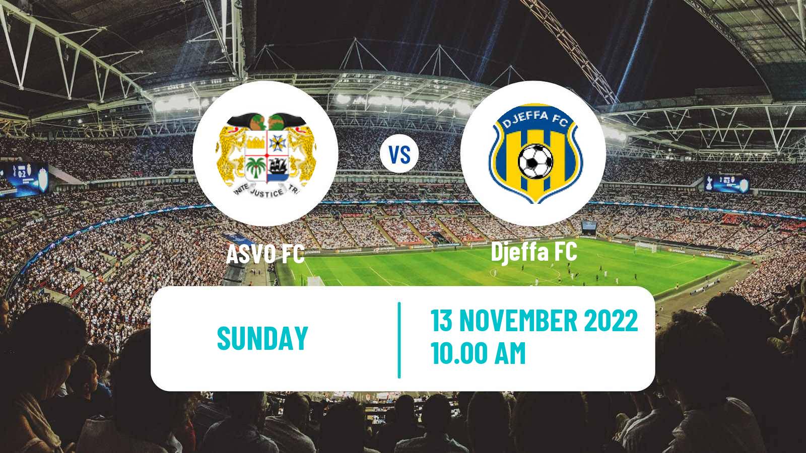 Soccer Benin Ligue 1 ASVO - Djeffa