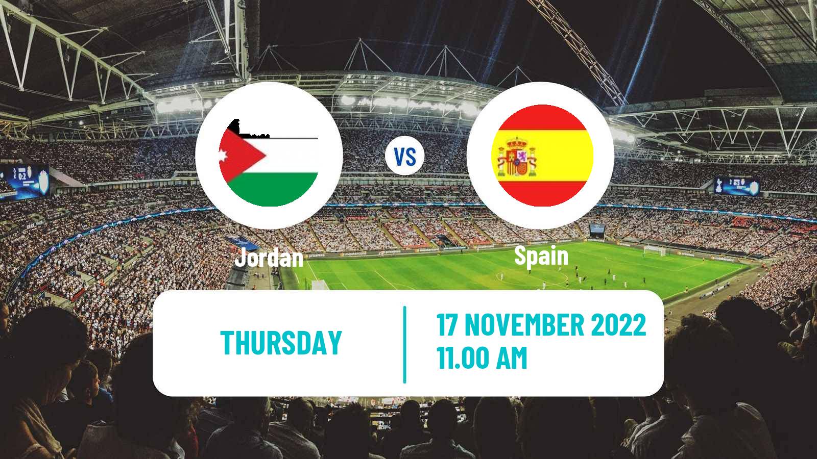 Soccer Friendly Jordan - Spain