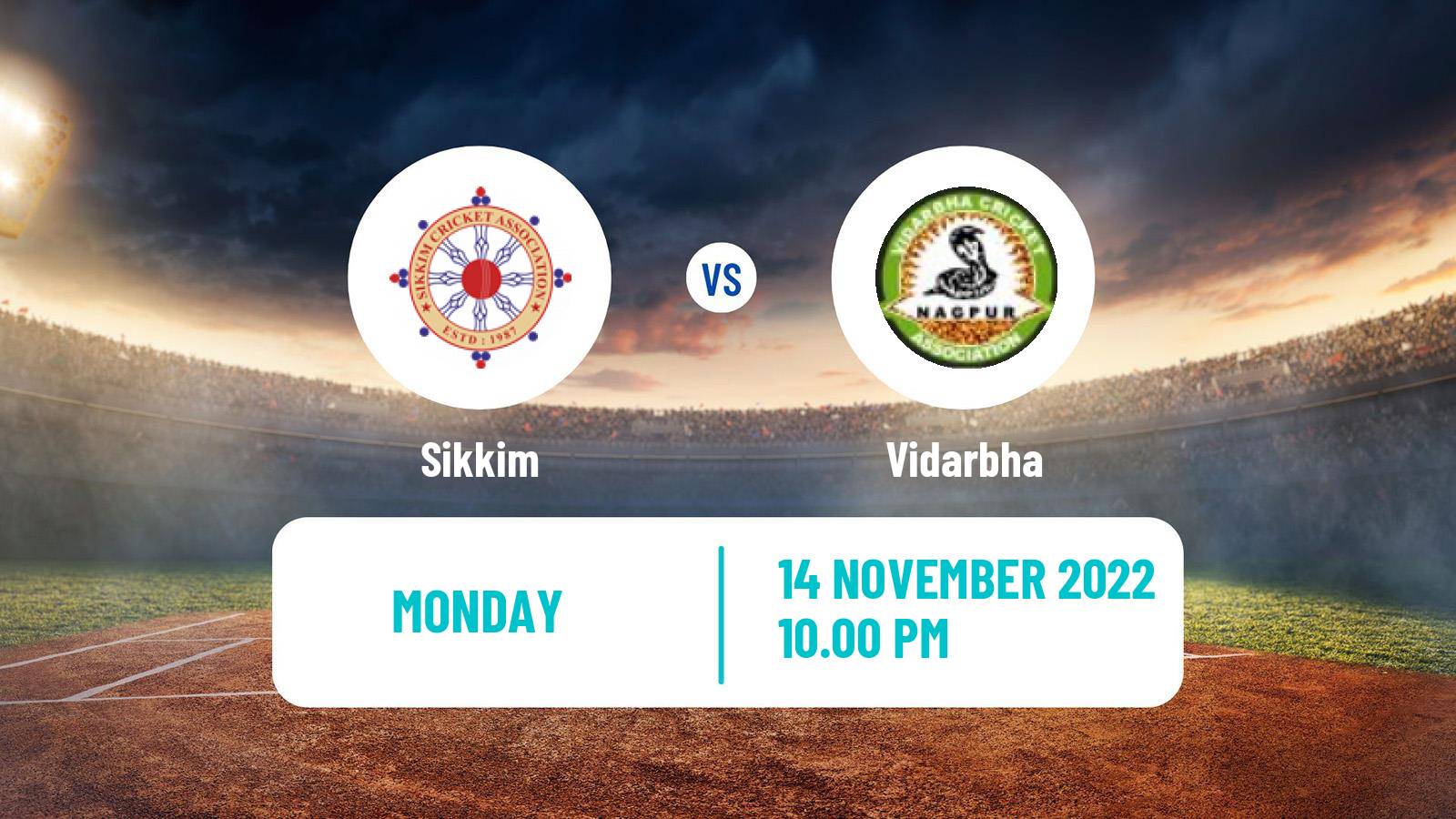 Cricket Vijay Hazare Trophy Sikkim - Vidarbha