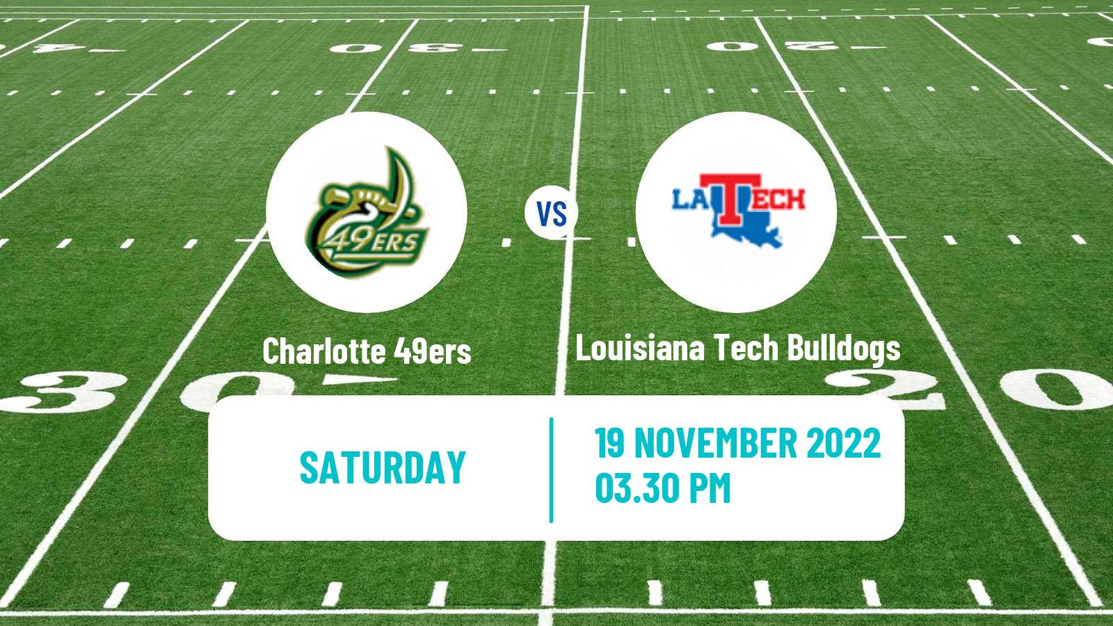 American football NCAA College Football Charlotte 49ers - Louisiana Tech Bulldogs
