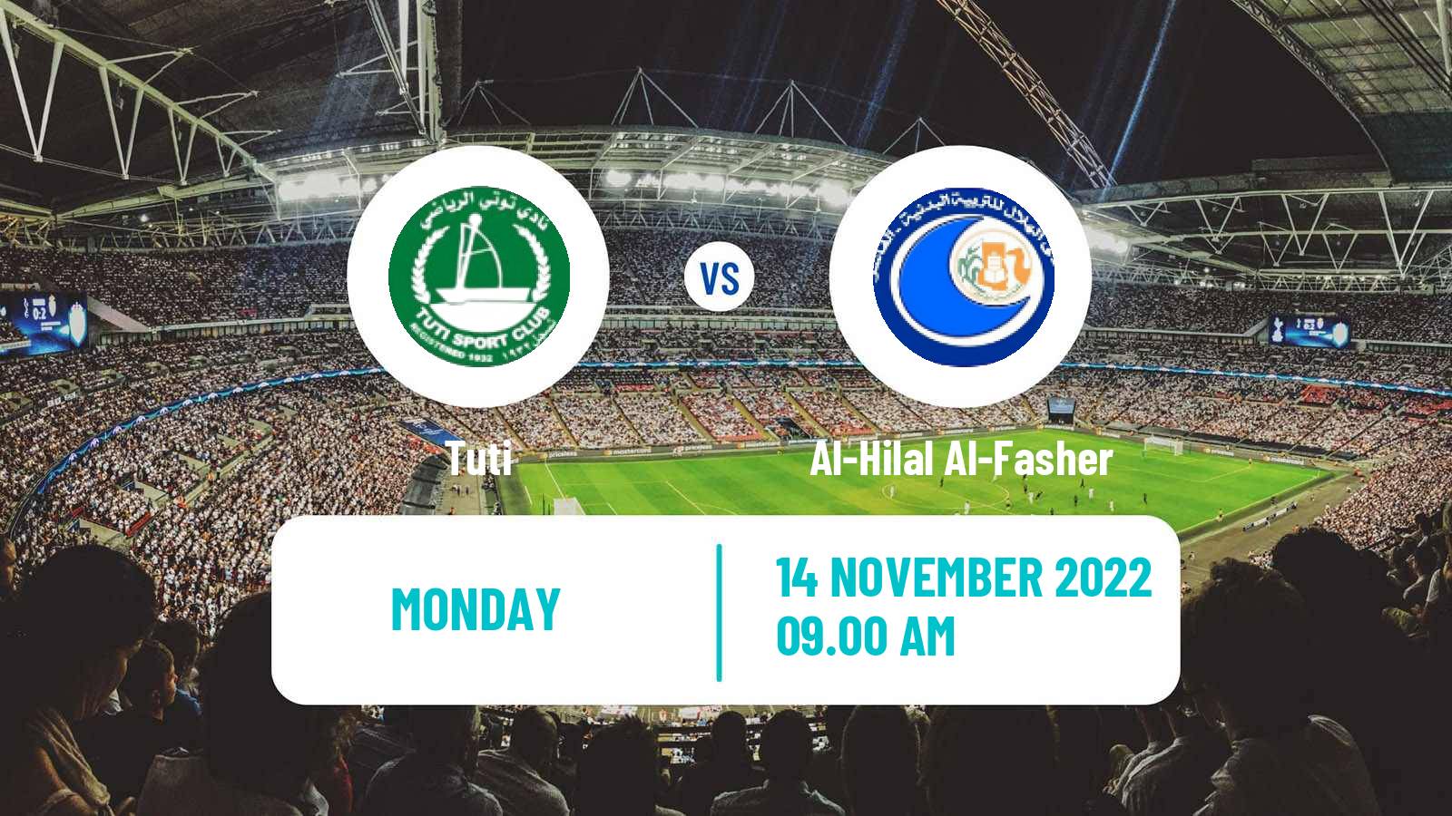 Soccer Sudan Premier League Tuti - Al-Hilal Al-Fasher