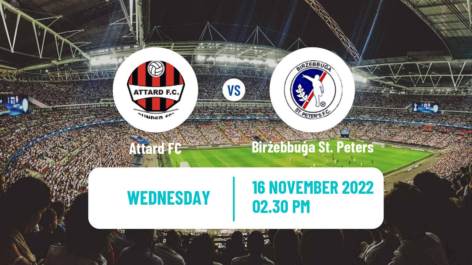 Soccer Maltese FA Trophy Attard - Birżebbuġa St. Peter's