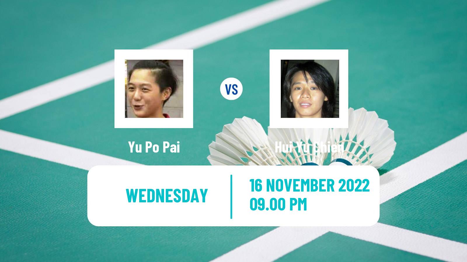 Badminton Badminton Yu Po Pai - Hui Yu Chien