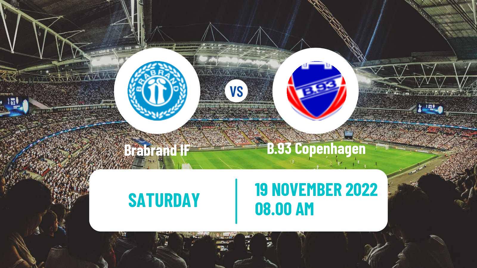 Soccer Danish 2 Division Brabrand - B.93 Copenhagen