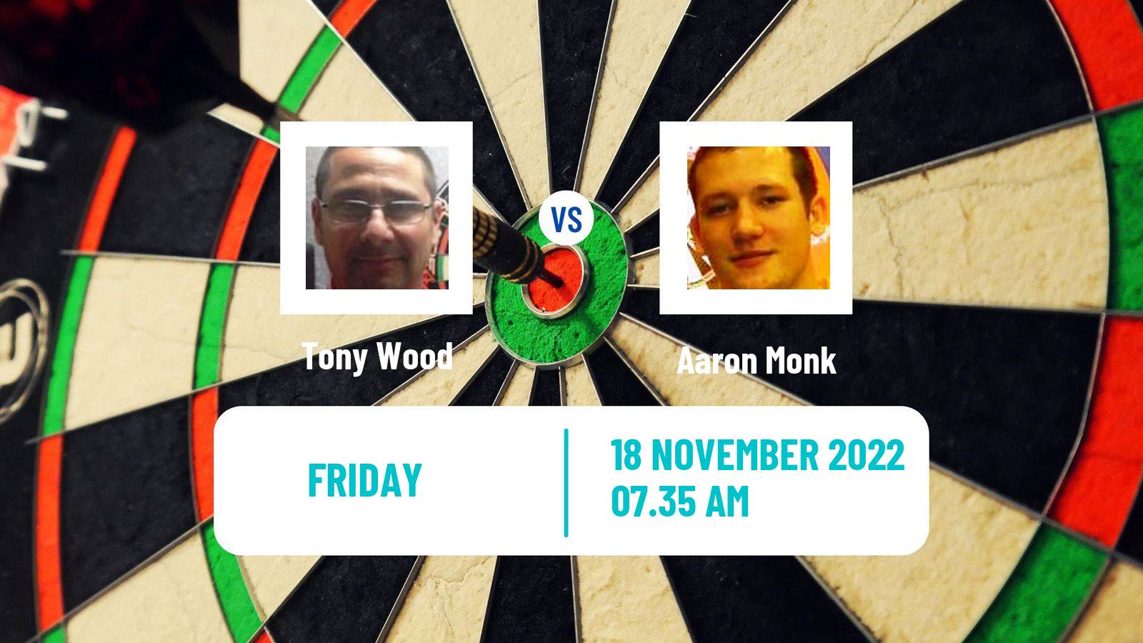 Darts Darts Tony Wood - Aaron Monk