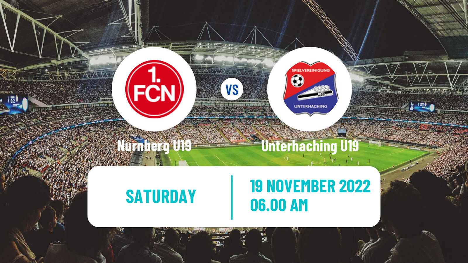 Soccer German Junioren Bundesliga South Nurnberg U19 - Unterhaching U19