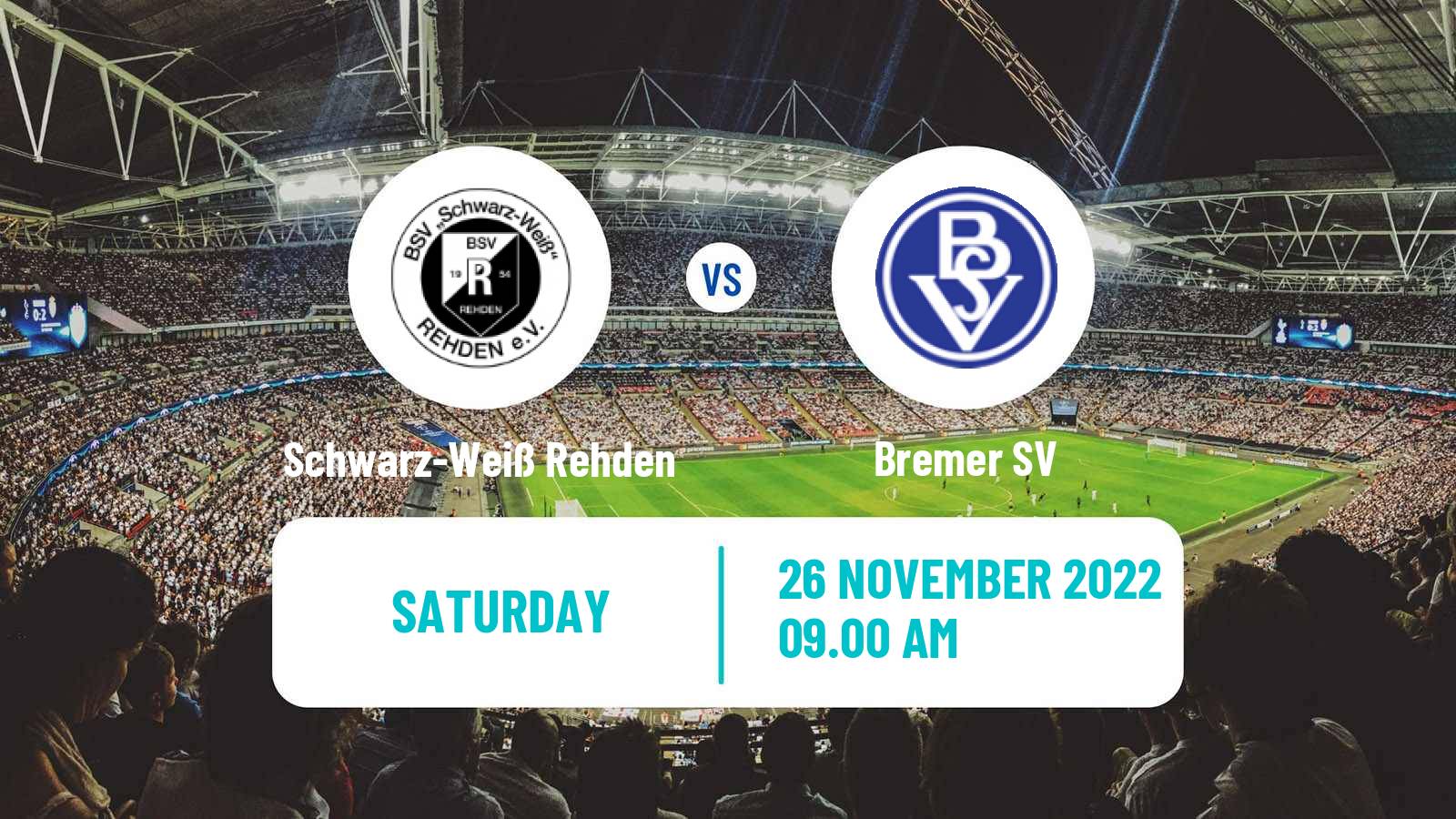 Soccer German Regionalliga North Schwarz-Weiß Rehden - Bremer SV
