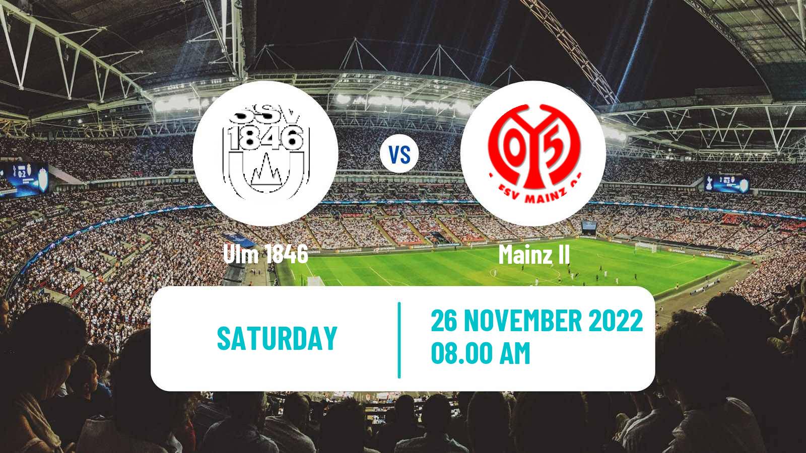 Soccer German Regionalliga Sudwest Ulm 1846 - Mainz II