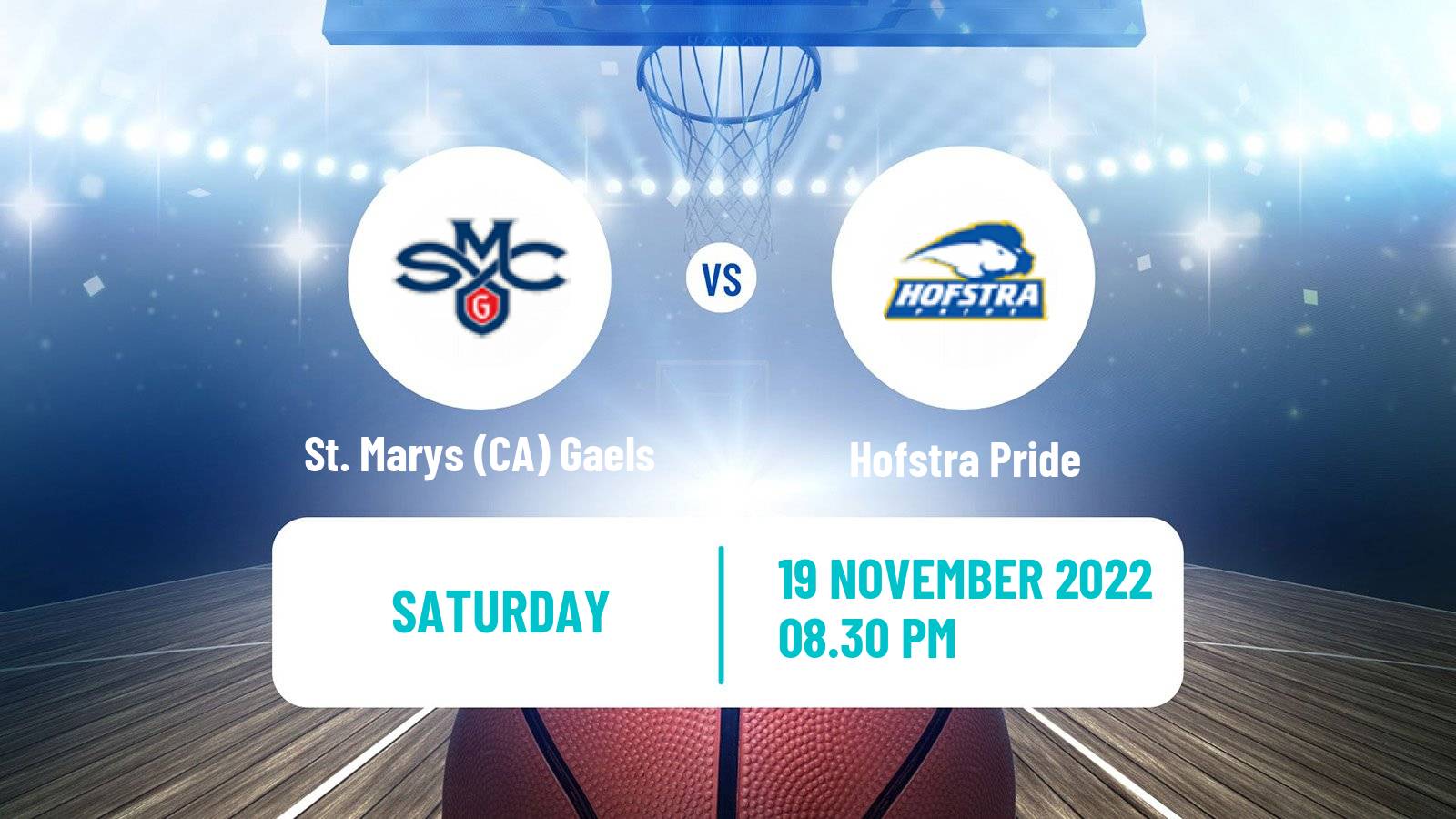 Basketball NCAA College Basketball St. Marys CA Gaels - Hofstra Pride