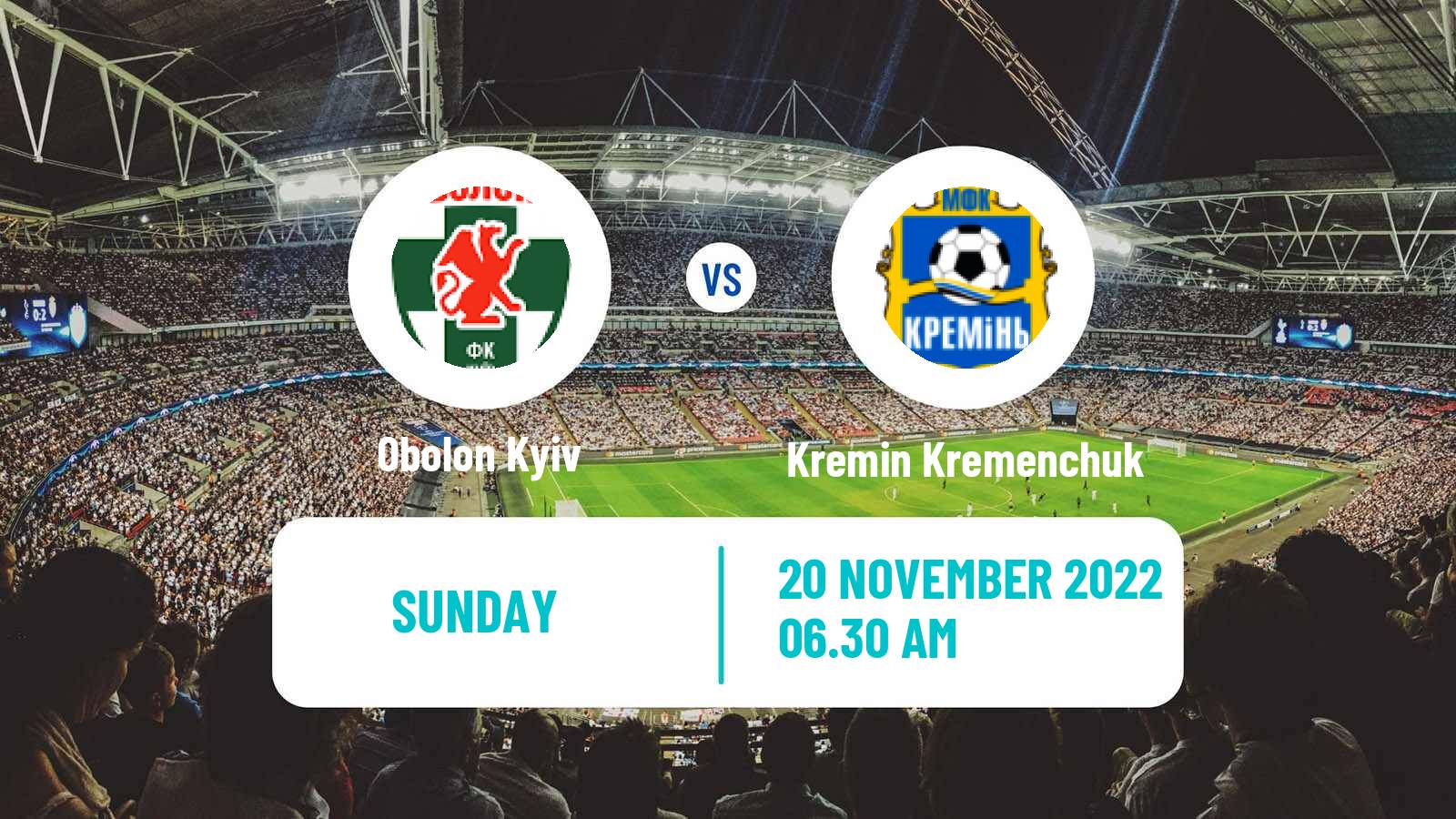 Football Ukrainian Persha Liga Obolon - Kremin Kremenchuk
