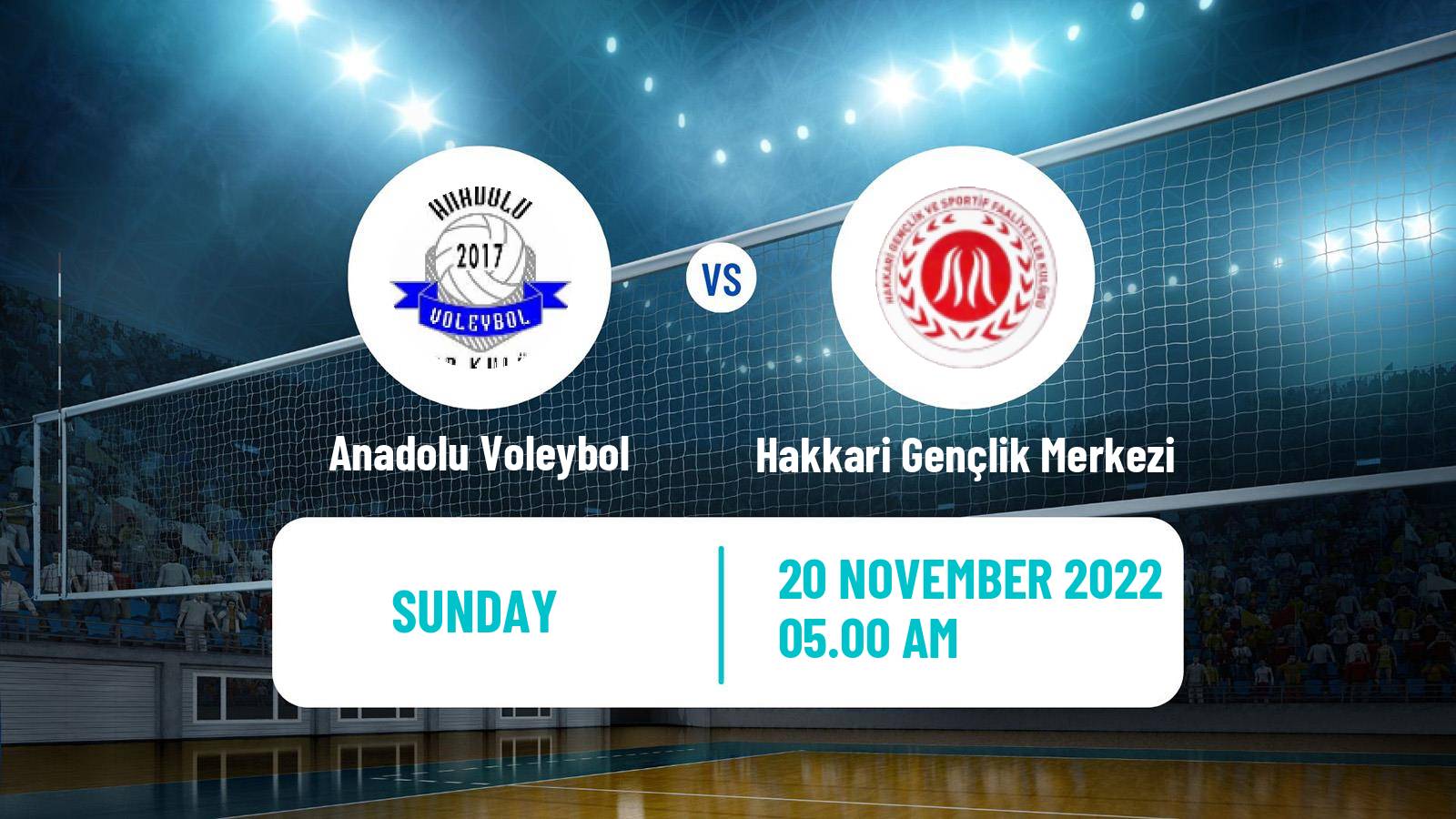 Volleyball Turkish 1 Ligi Volleyball Anadolu Voleybol - Hakkari Gençlik Merkezi