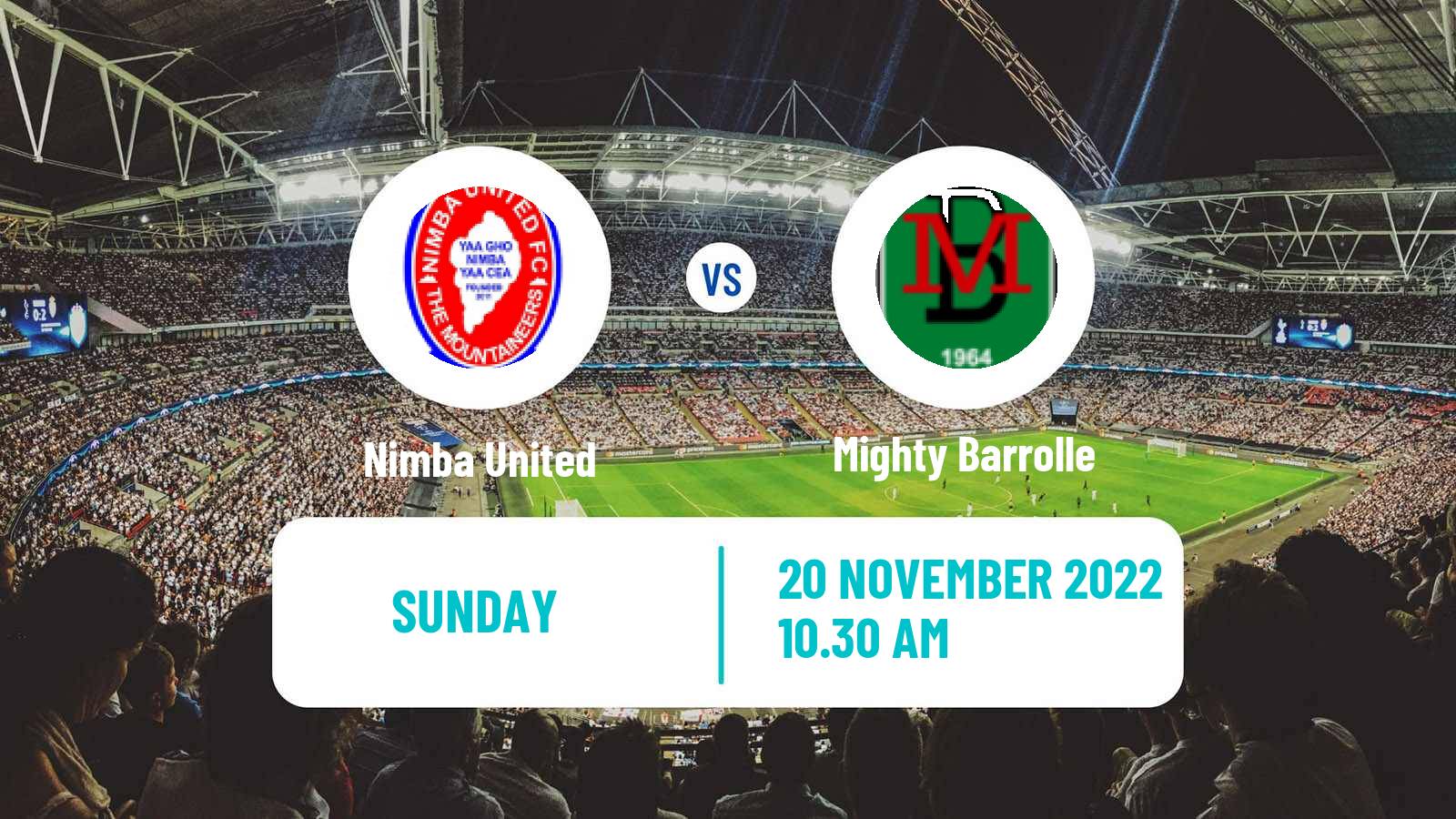 Football Liberian First Division Nimba United - Mighty Barrolle