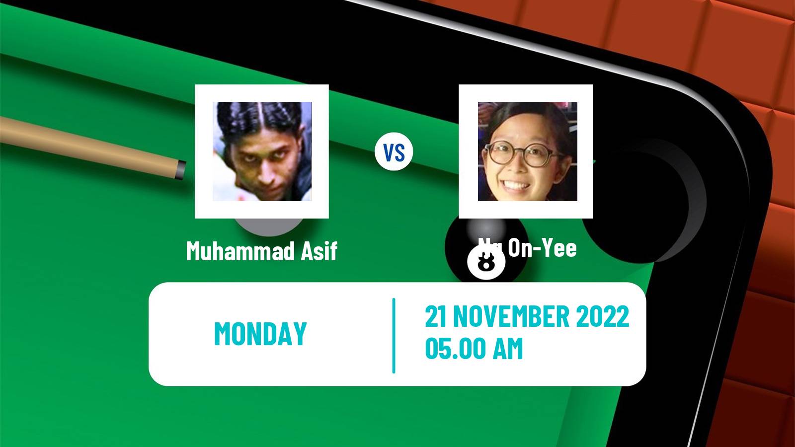 Snooker Snooker Muhammad Asif - Ng On-Yee