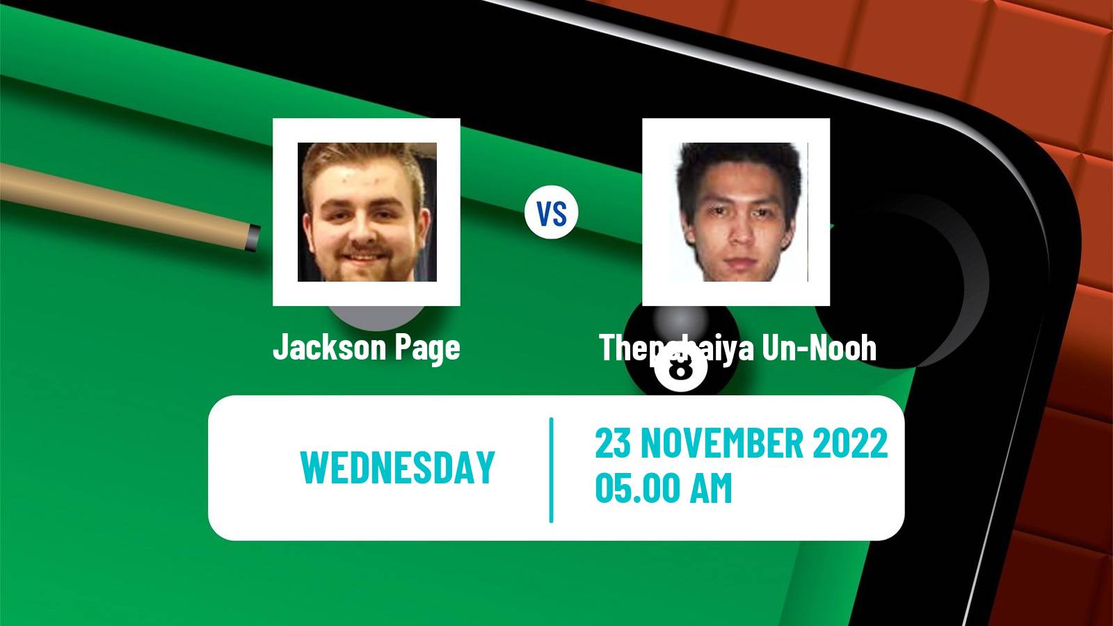 Snooker Snooker Jackson Page - Thepchaiya Un-Nooh