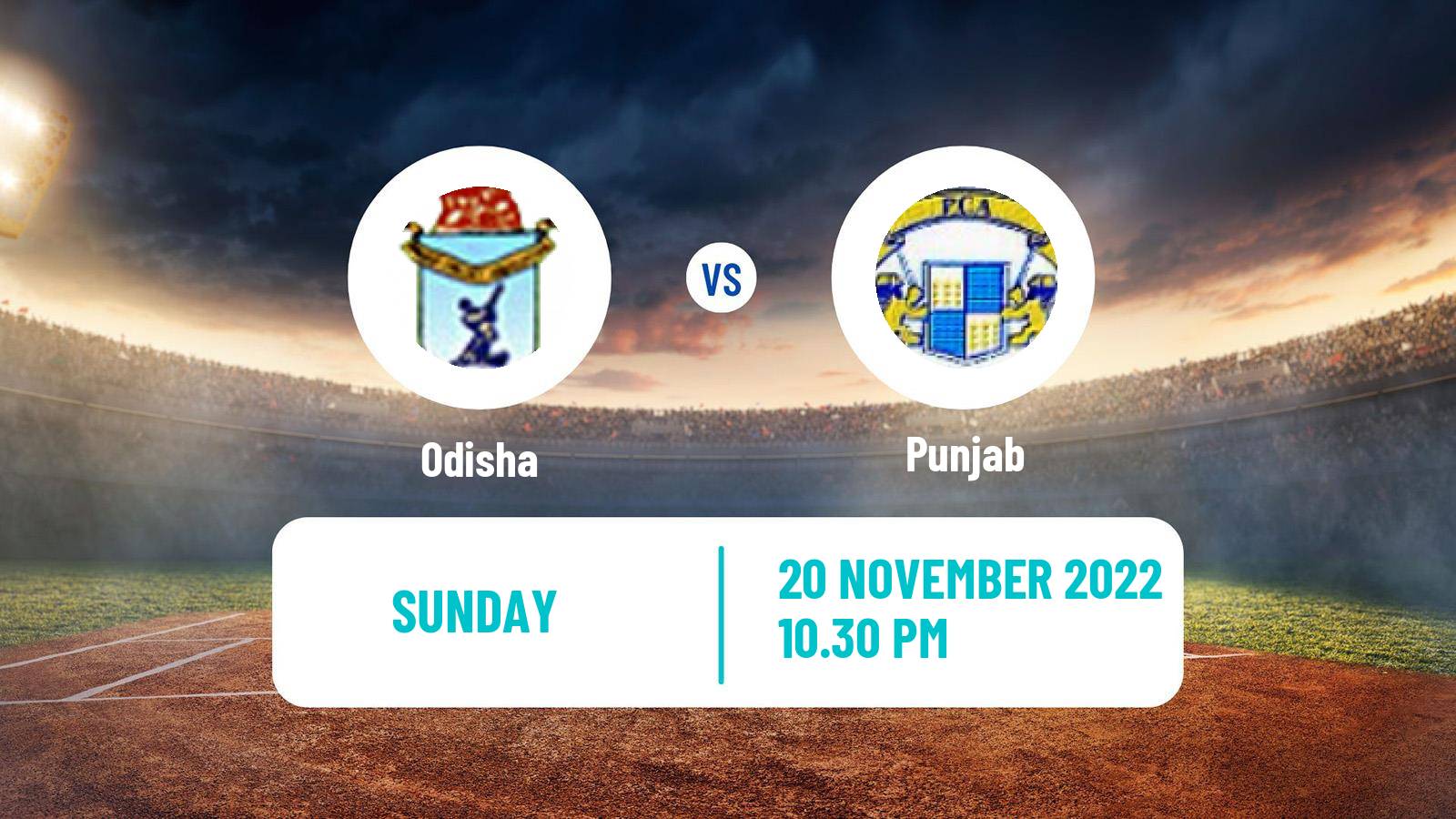 Cricket Vijay Hazare Trophy Odisha - Punjab