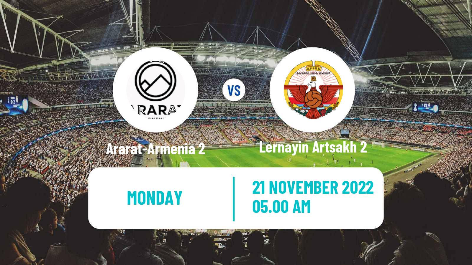 Soccer Armenian First League Ararat-Armenia 2 - Lernayin Artsakh 2