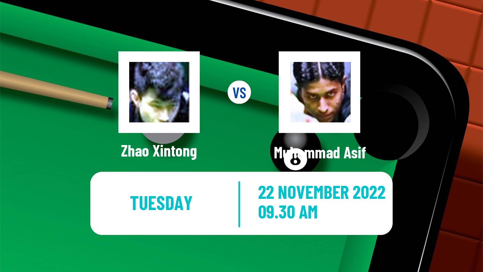 Snooker Snooker Zhao Xintong - Muhammad Asif