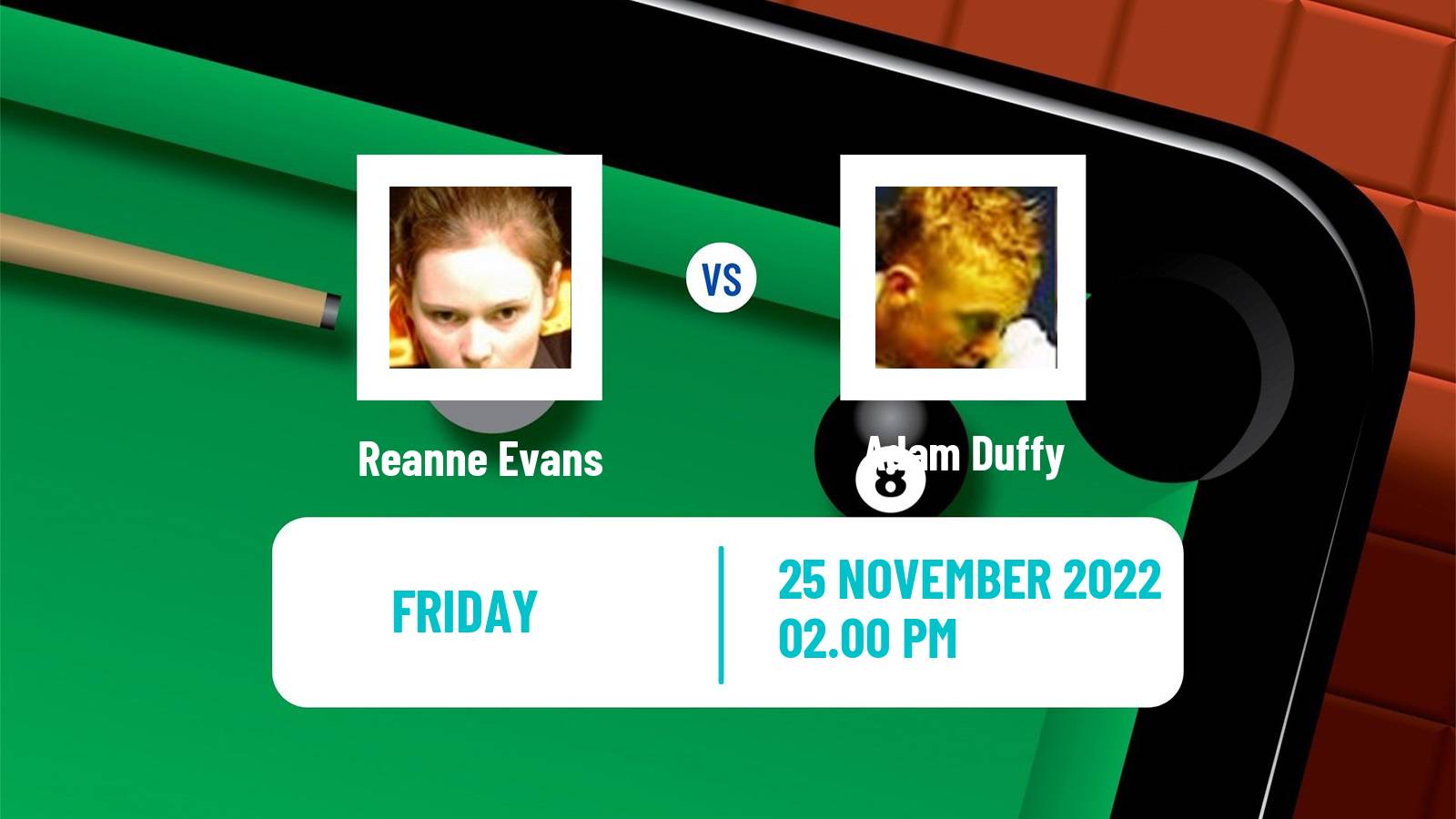 Snooker Snooker Reanne Evans - Adam Duffy