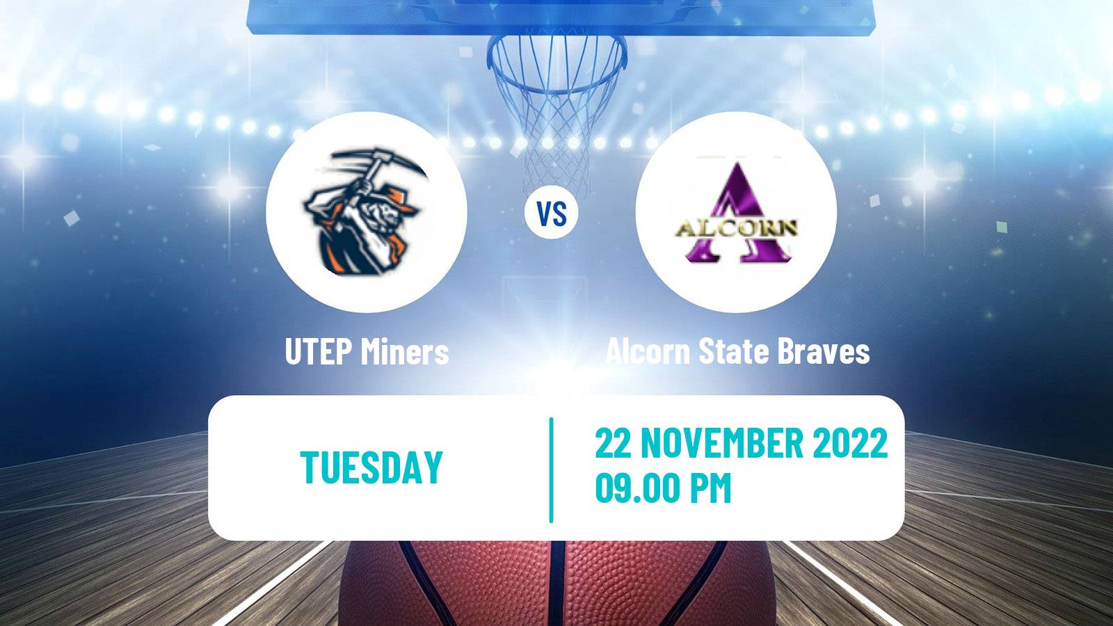 Basketball NCAA College Basketball UTEP Miners - Alcorn State Braves