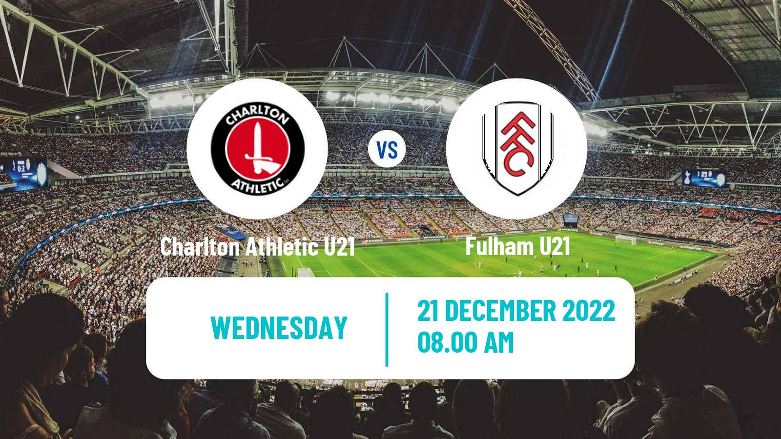 Soccer English Premier League Cup Charlton Athletic U21 - Fulham U21