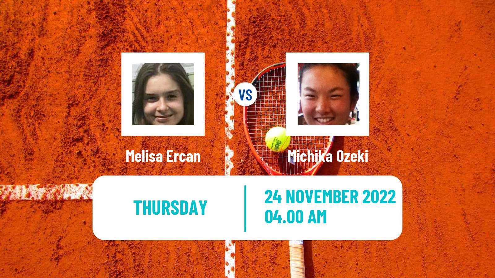 Tennis ITF Tournaments Melisa Ercan - Michika Ozeki