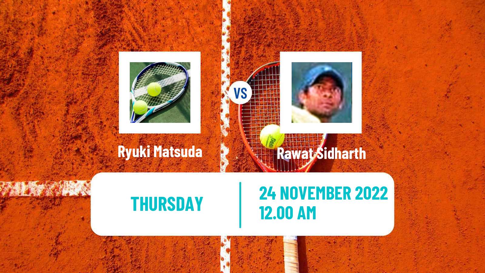 Tennis ITF Tournaments Ryuki Matsuda - Rawat Sidharth