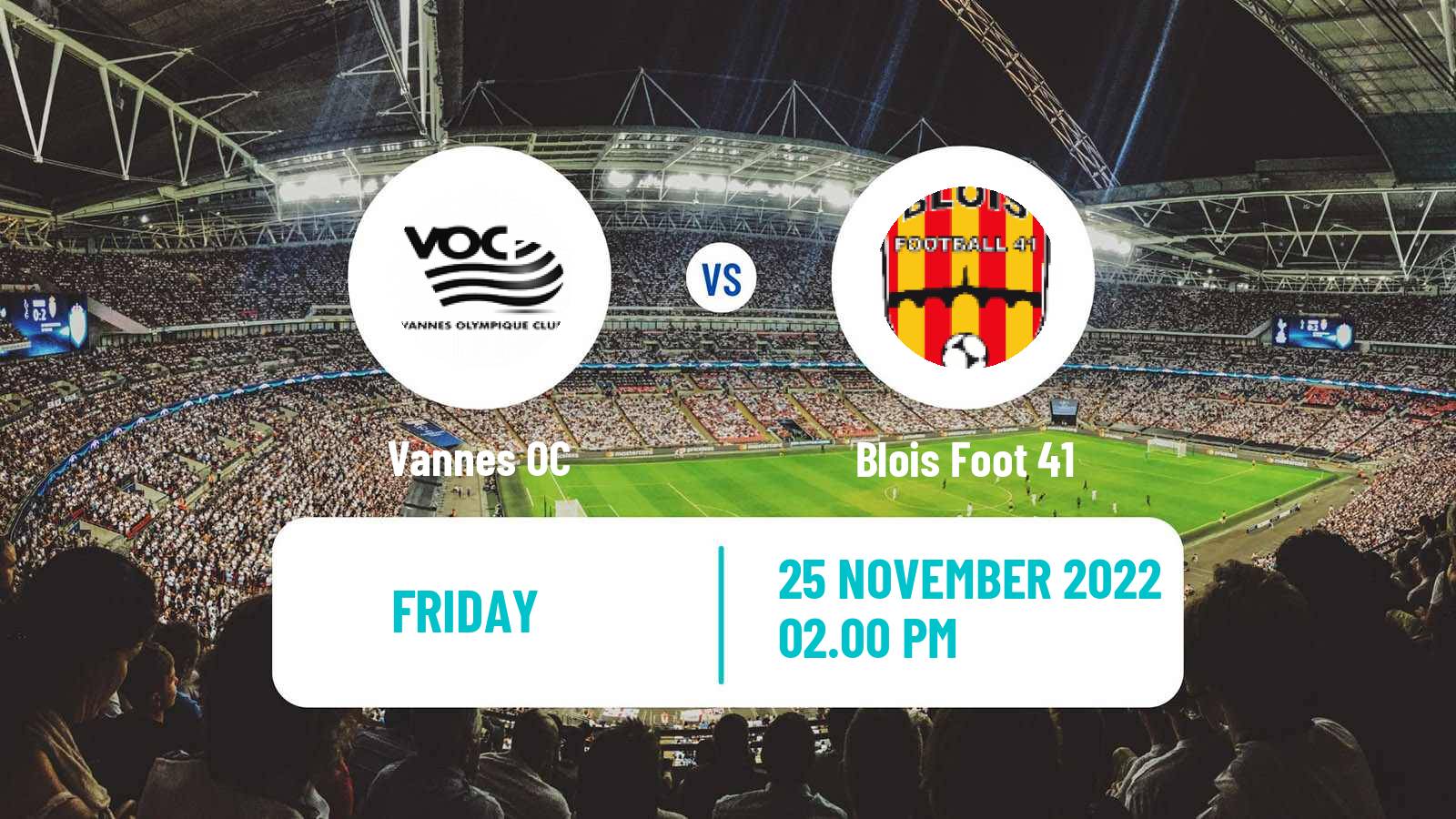 Soccer French National 2 - Group A Vannes - Blois Foot 41