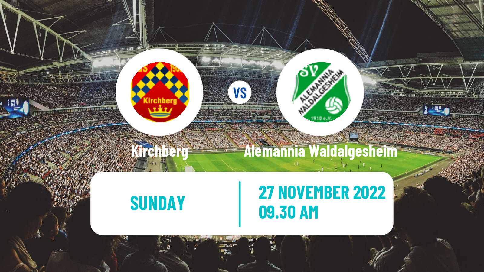 Soccer German Oberliga Rheinland-Pfalz/Saar Kirchberg - Alemannia Waldalgesheim