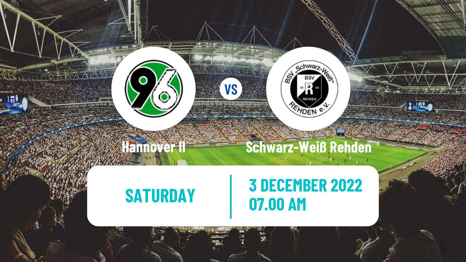 Soccer German Regionalliga North Hannover II - Schwarz-Weiß Rehden