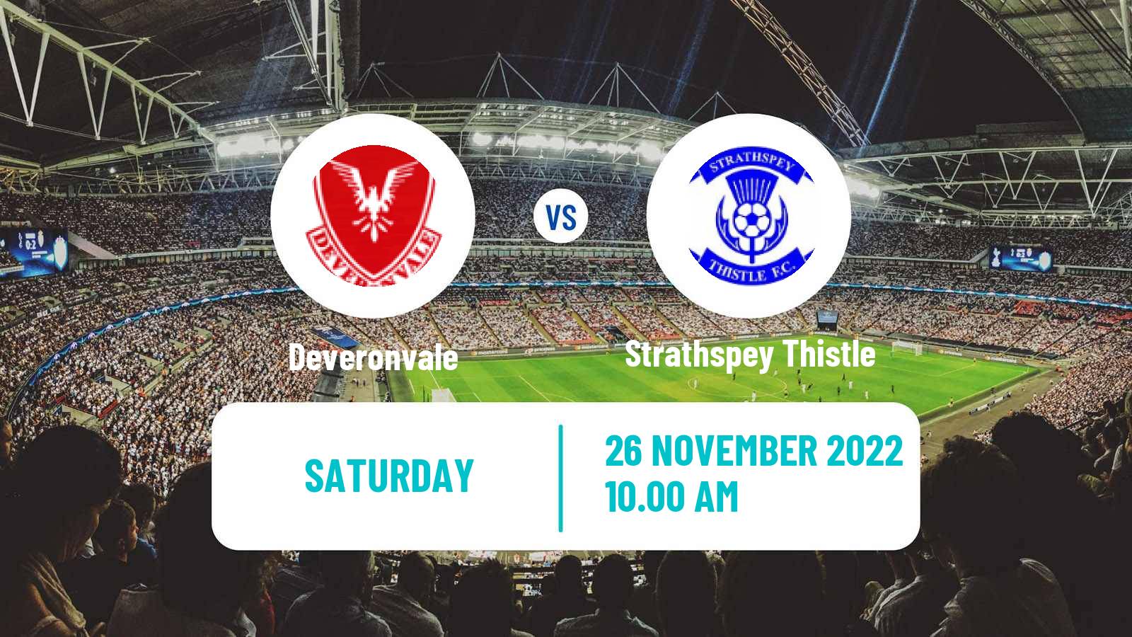 Soccer Scottish Highland League Deveronvale - Strathspey Thistle