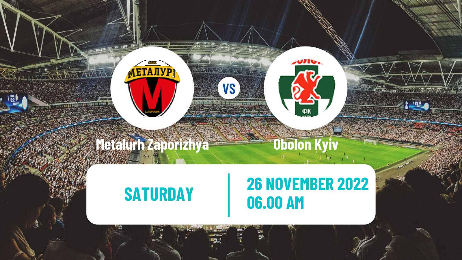 Soccer Ukrainian Persha Liga Metalurh Zaporizhya - Obolon
