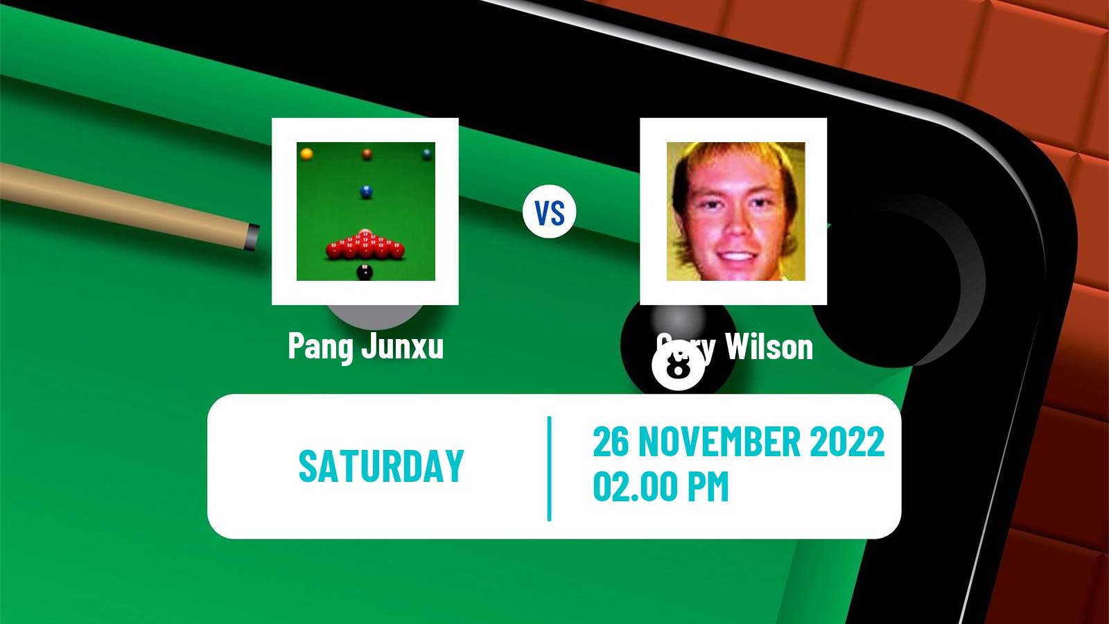 Snooker Snooker Pang Junxu - Gary Wilson