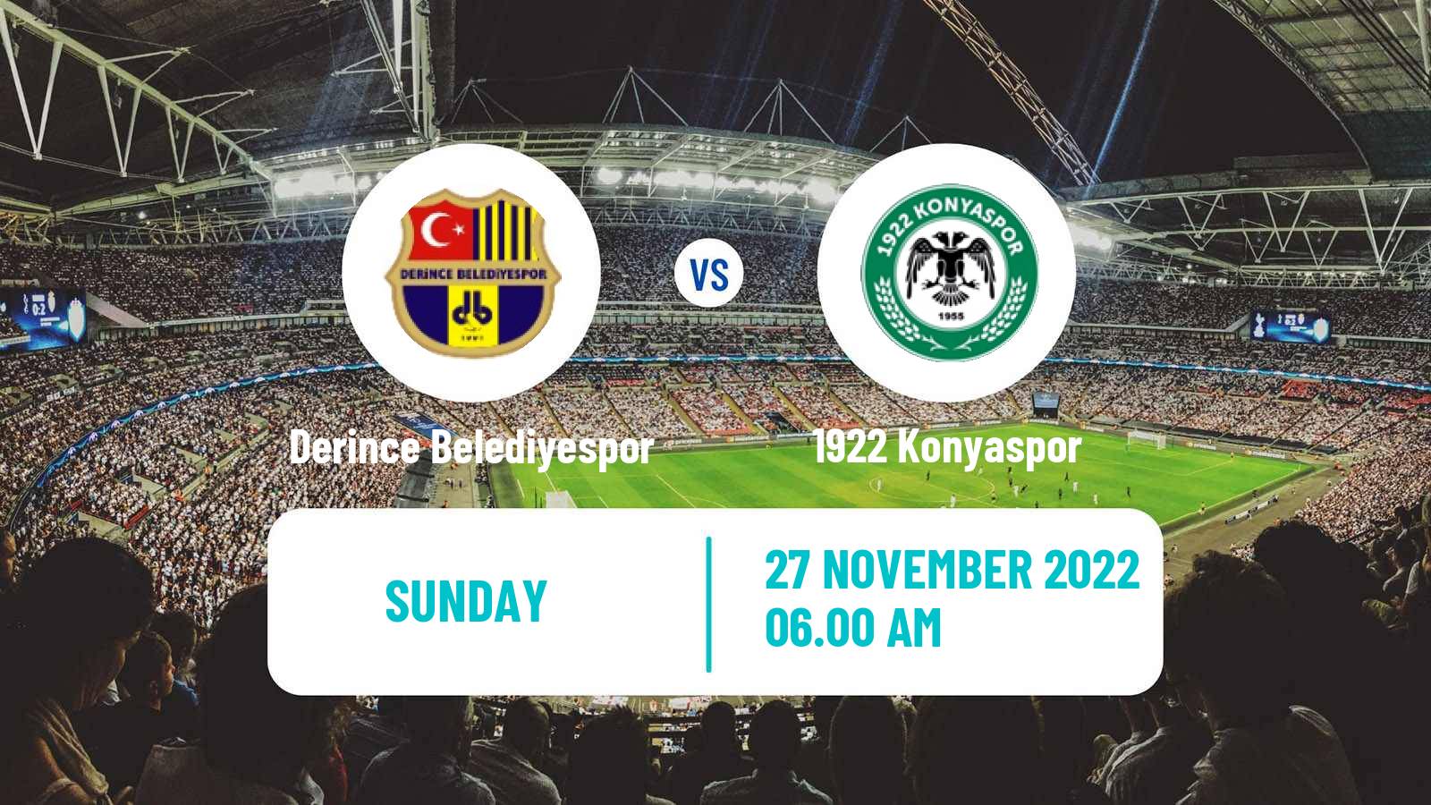 Soccer Turkish 3 Lig Group 1 Derince Belediyespor - 1922 Konyaspor