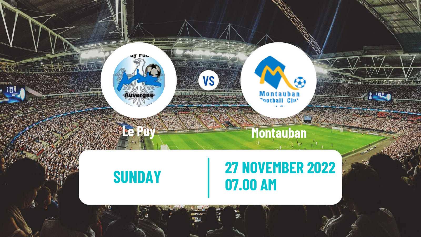 Soccer French Division 2 Women Le Puy - Montauban