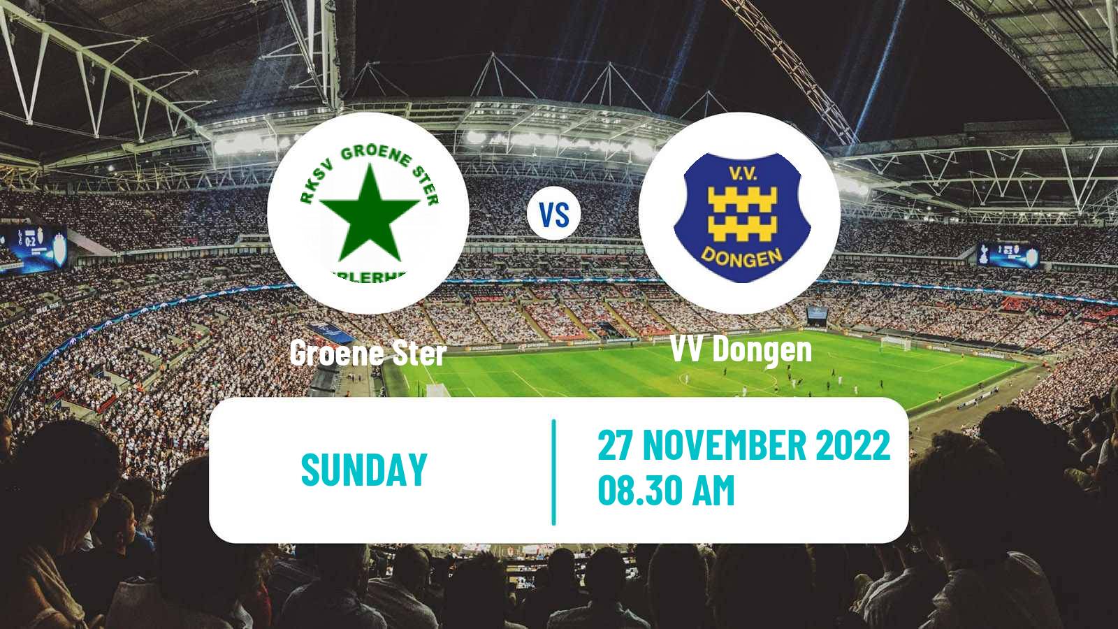 Soccer Dutch Derde Divisie Groene Ster - Dongen