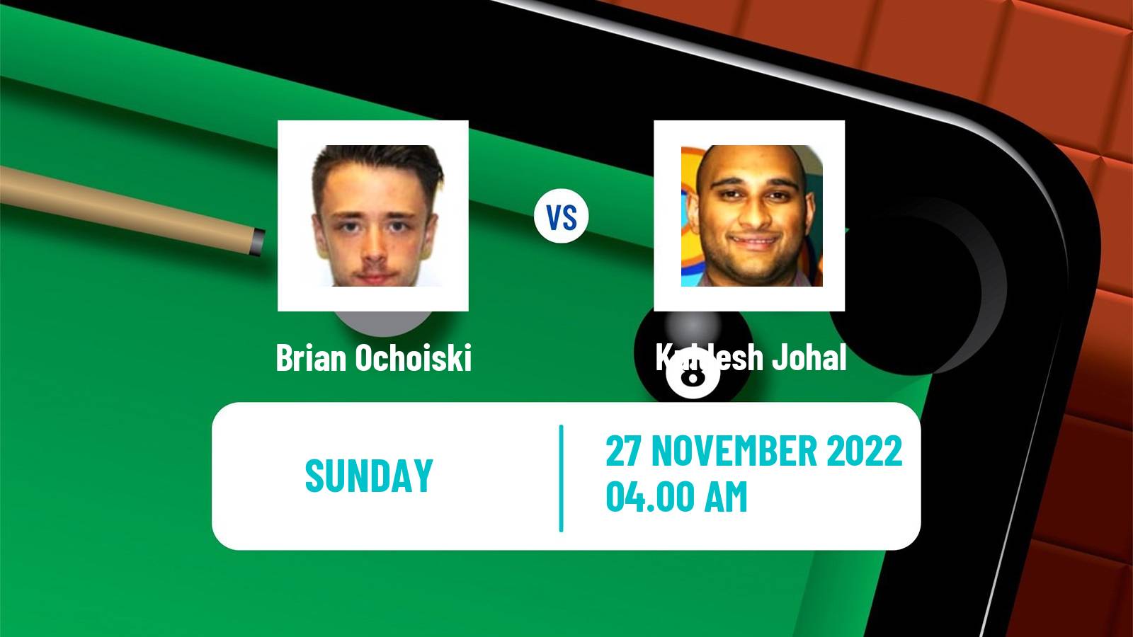 Snooker Snooker Brian Ochoiski - Kuldesh Johal
