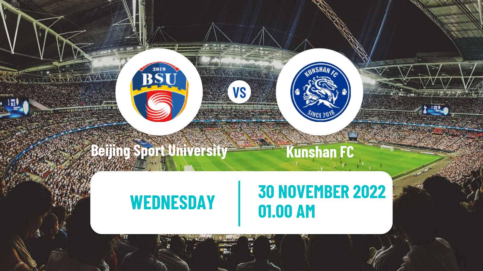 Soccer Chinese Jia League Beijing Sport University - Kunshan